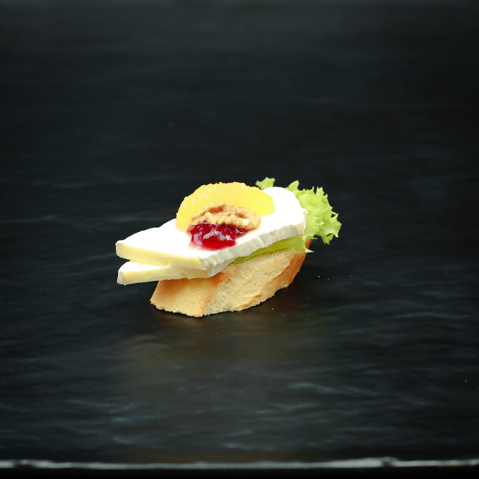 Canapées Camembert Mandarine