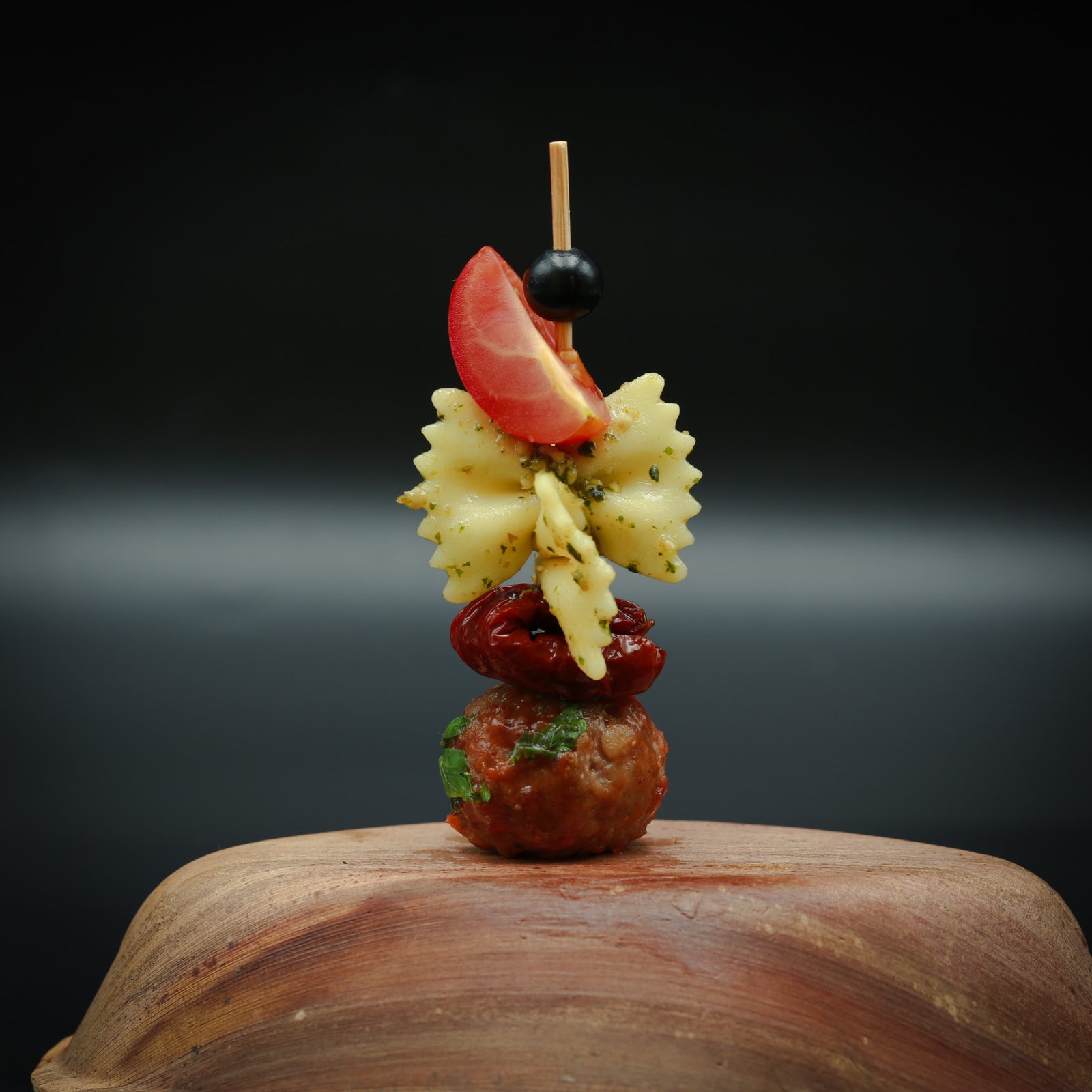 Hack - Spieß mit Pesto Farfalle