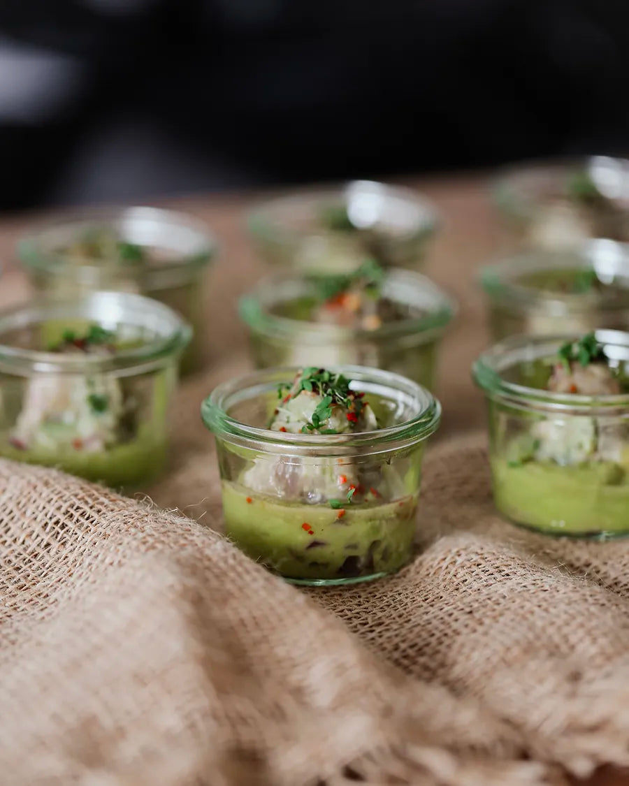 Kleine Snacks im Glas für Fingerfood Catering in Düsseldorf